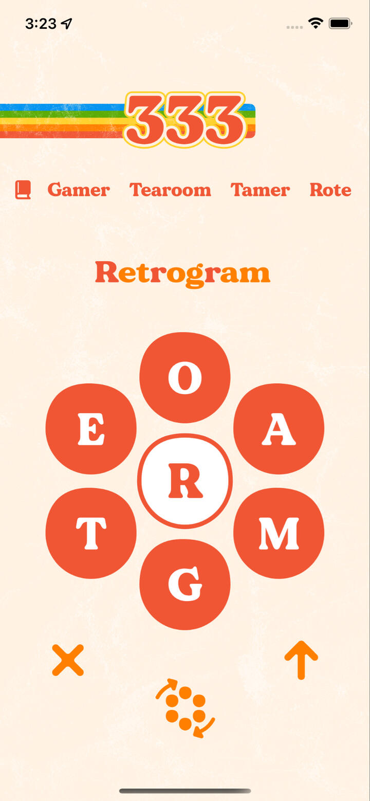 Screenshot of Retrogram Game Screen